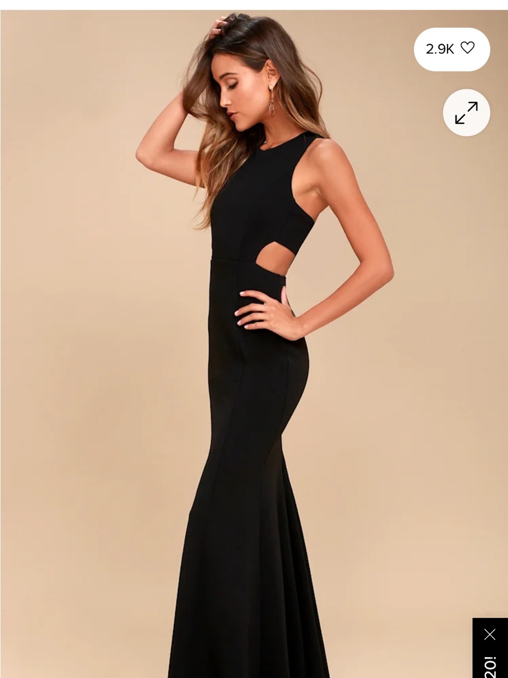 NWT! Lulu’s Black Cutout Maxi Dress (Small)